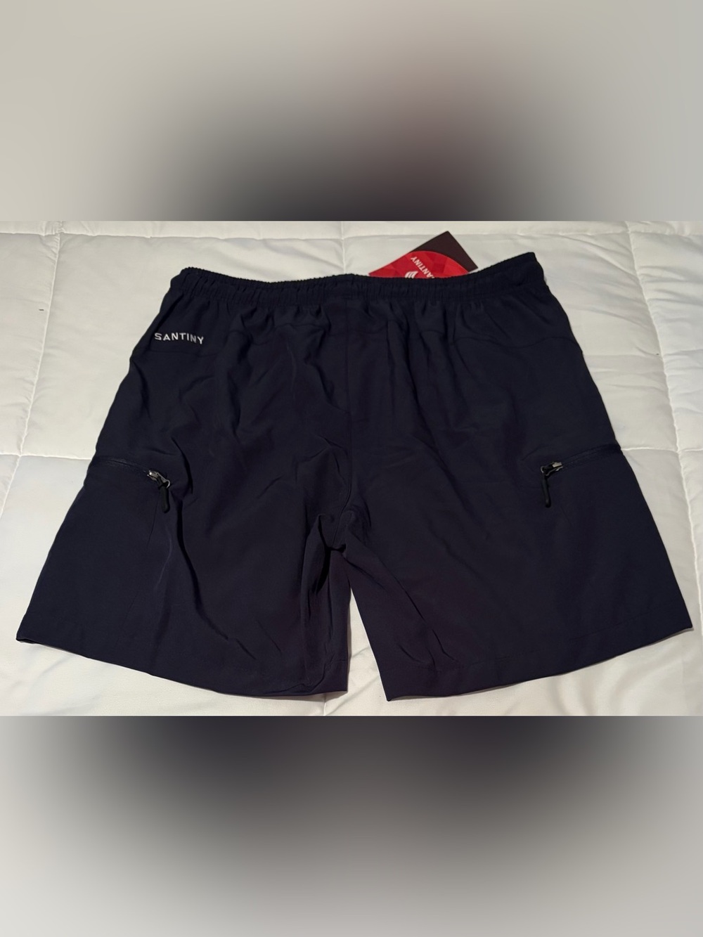 Santiny Navy Blue Athletic Quick Dry Outdoor Shorts Women Medium